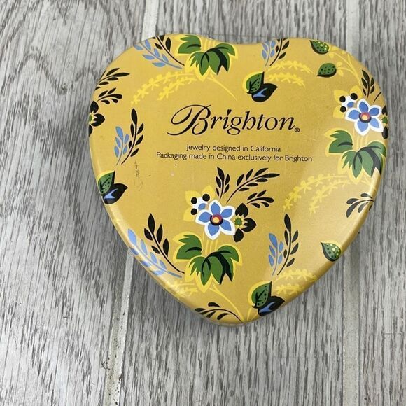 Brighton Blue floral Design Trinket Jewelry Gift Box - Picture 4 of 5